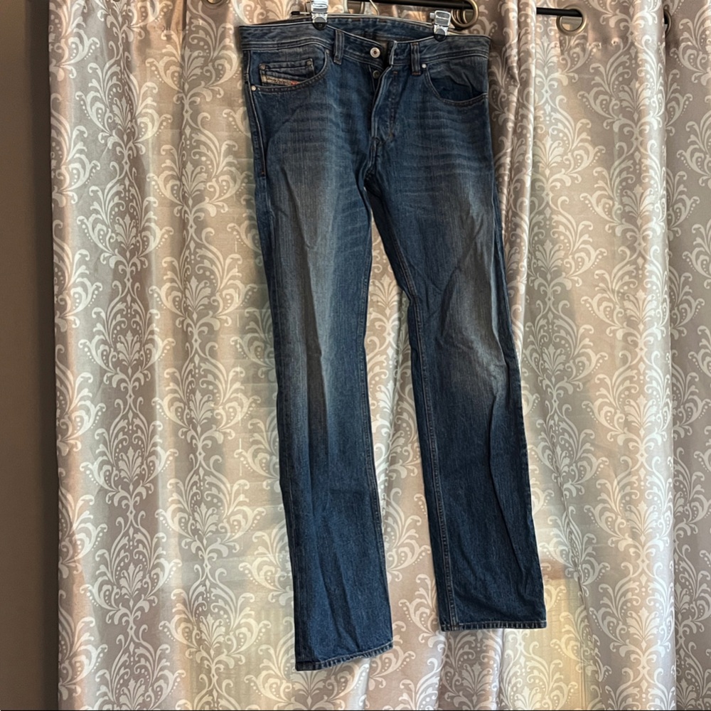 Diesel Men's Straight Jeans - Dark Blue